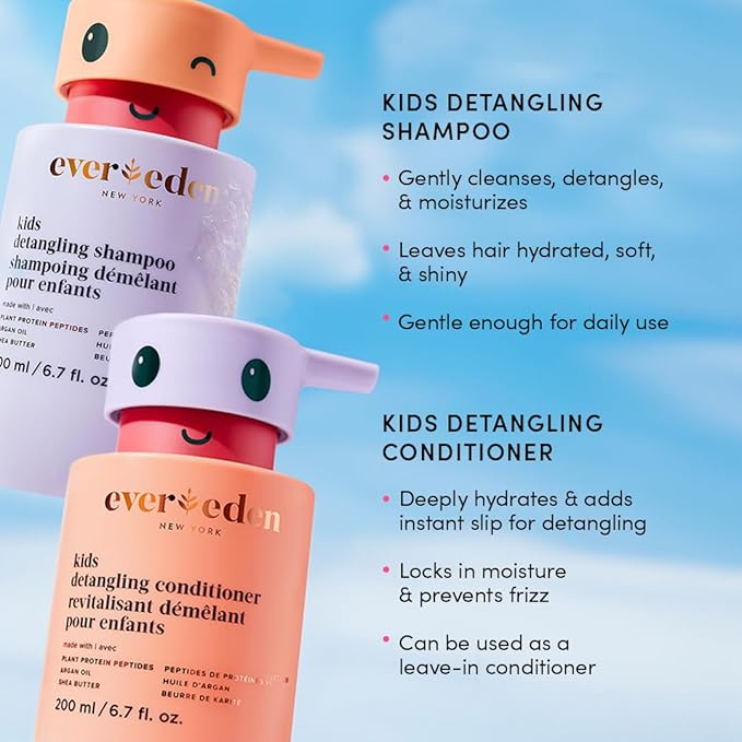 Evereden Kids Shampoo | Tear-Free Detangling Shampoo for Girls with Curly or Straight Hair | Clean, Non-Toxic, and Gentle Haircare | Sulfate-Free, Hypoallergenic, Safe for Daily Use | 6.7 fl oz-FemmiqueWomen
