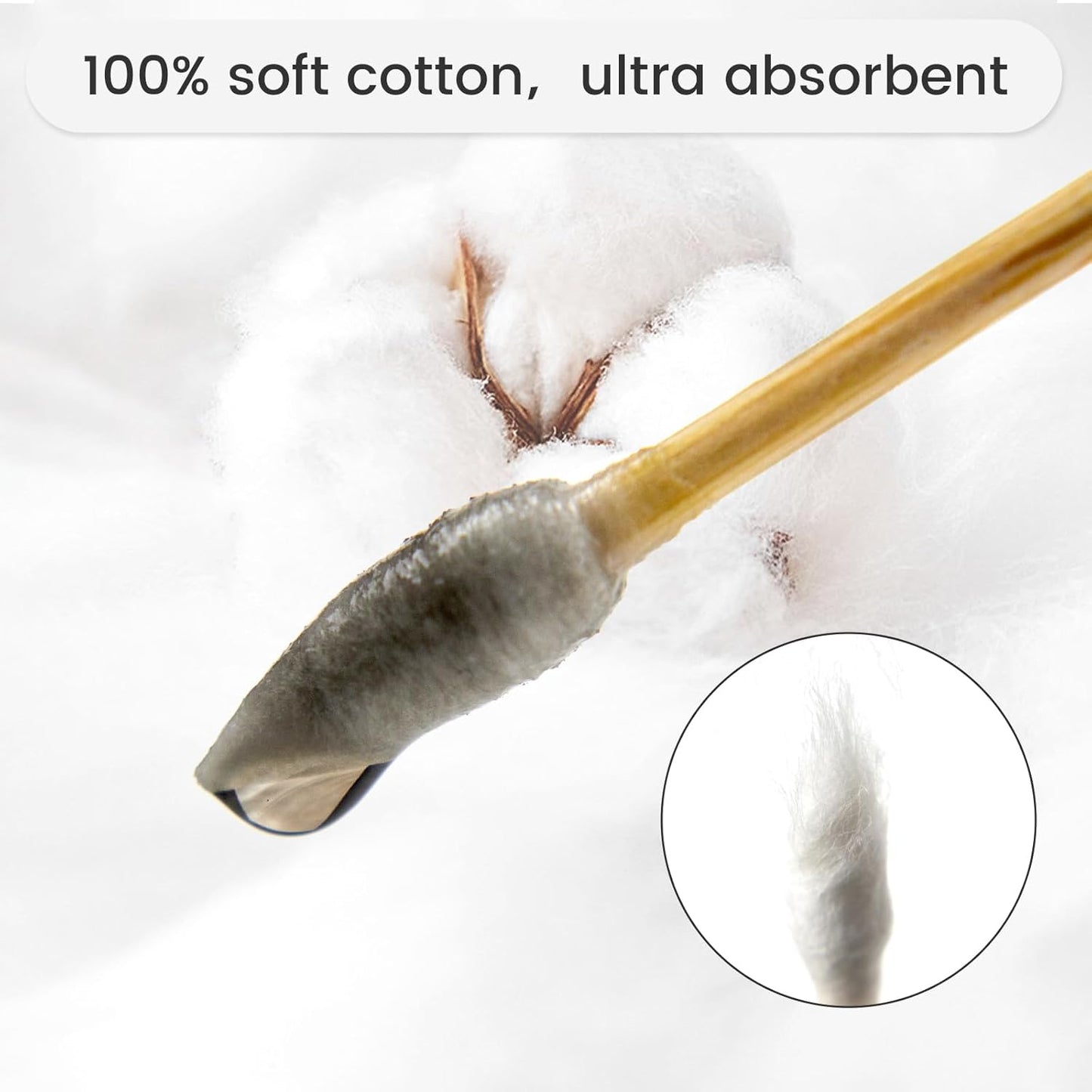 200 PCS 6-Inch Precision Gun Cleaning Swabs - Lint-Free Bamboo-Handle Cotton Swabs for Gun Cleaning, Makeup & Electronics-FemmiqueWomen