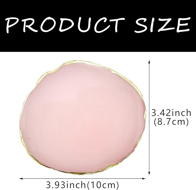 2 Pack Nail Art Palette Makeup Foundation Mixing Palette Holder Golden Edge Professional Cosmetic Nail Art Tools for Women and Girls Nail Polish Liquid Lipstick Concealer-FemmiqueWomen