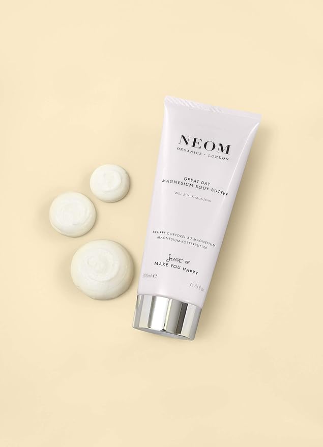 Neom- Great Day Magnesium Body Butter, 200ml | Mandarin & Wild Mint | Cream Moisturiser With Essential Oils | Nourish & Soften | Fresh & Zesty-FemmiqueWomen