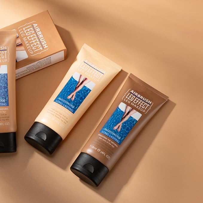 118ml Airbrush Legs, Leg Makeup Lotion, Body Makeup, Waterproof Long Lasting Full Coverage Lightweight Leg Body Cosmetic for Wedding (1#)-FemmiqueWomen