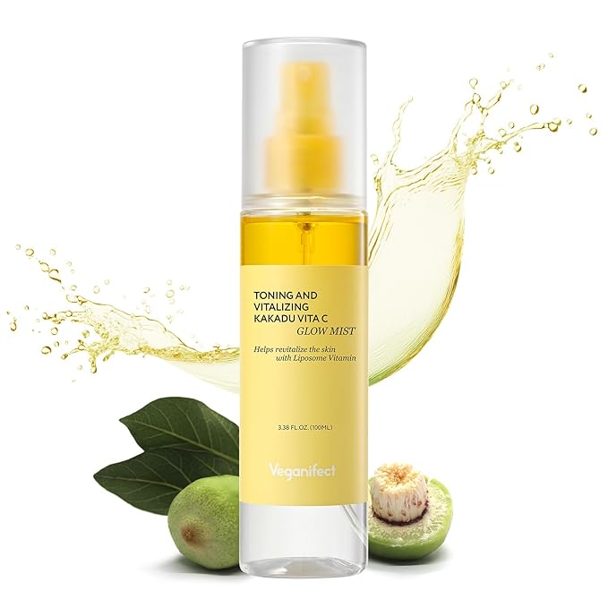Vitamin C Mist with Niacinamide & Glutathione, Glow Mist for Dewy Skin, Makeup Setting Spray for face, Korean Skin Care, Vegan, 3.38 Fl Oz-FemmiqueWomen