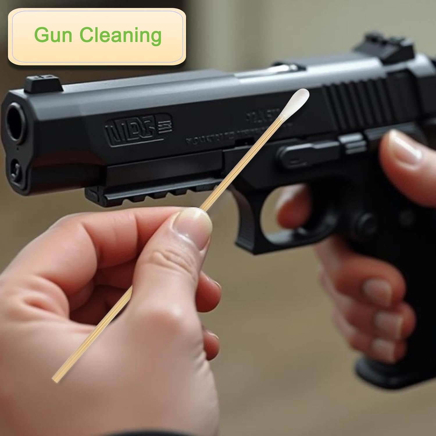 200 PCS Long Wooden Cotton Swabs, Cleaning Cotton Sticks with Wood Handle for Oil Makeup Gun Applicators, Eye Ears Eyeshadow Brush and Remover Tool, Cutips Buds for Baby and Home Accessories-FemmiqueWomen