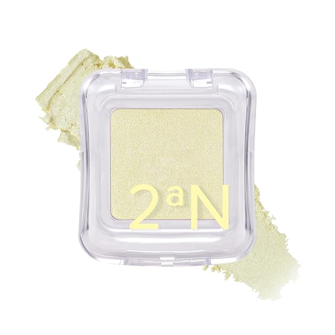 2aN Pure Glash Highlighter – Glass-Like Sheen Powder Highlighter for a Natural, Radiant Glow | Buildable, Long-Lasting, Lightweight Formula (LEMONGRASS, 0.8oz)-FemmiqueWomen