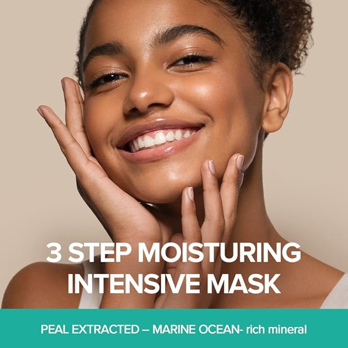 JMsolution Marine Luminous Pearl Deep Moisture 3 Step Skin Care Face Mask - Korean Skincare Facial Mask - boosting Brightening Moisturizing-10 Sheets for Dry Skin-FemmiqueWomen