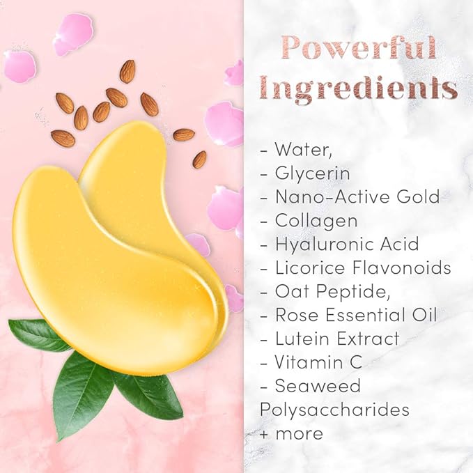 24k Gold Collagen Eye Pads Mask (Gold)-FemmiqueWomen