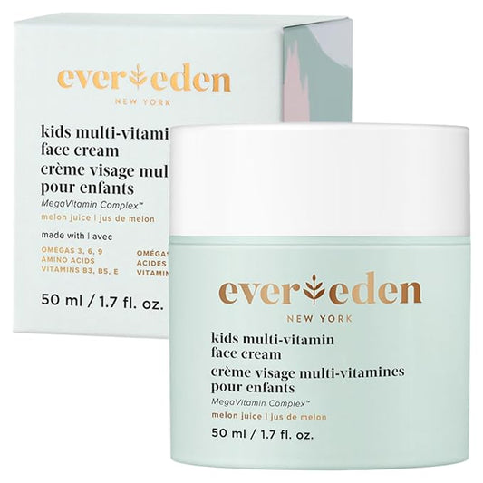 Evereden Kids Face Cream: Melon Juice, 1.7 oz. | Face Lotion | Clean and Non-Toxic Face Moisturizer | Multi-Vitamin Skin Care for Kids-FemmiqueWomen