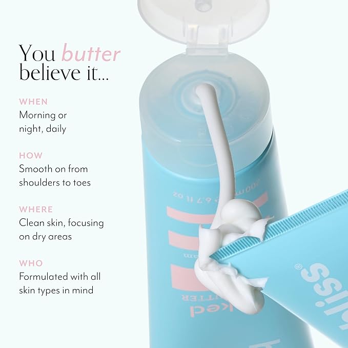 Bliss - Naked Body Butter - Unscented - Maximum Moisture Cream - 6.7 Fl Oz - Daily Moisturizer for Women & Men - Fragrance Free - Vegan and Cruelty Free-FemmiqueWomen