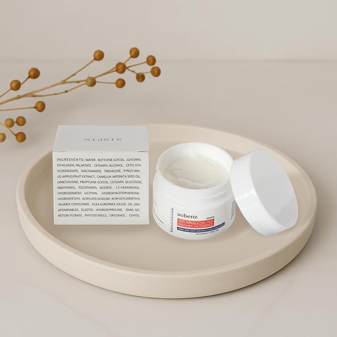 SINPIN aobenz Anti Aging Moisturizer Face Cream for Women & Men - Night Cream for Face & Neck | All Skin Types | Niacinamide + Hyaluronic Acid | Firming, Tightening, Anti Wrinkle, 1.76FL (1PCS)-FemmiqueWomen