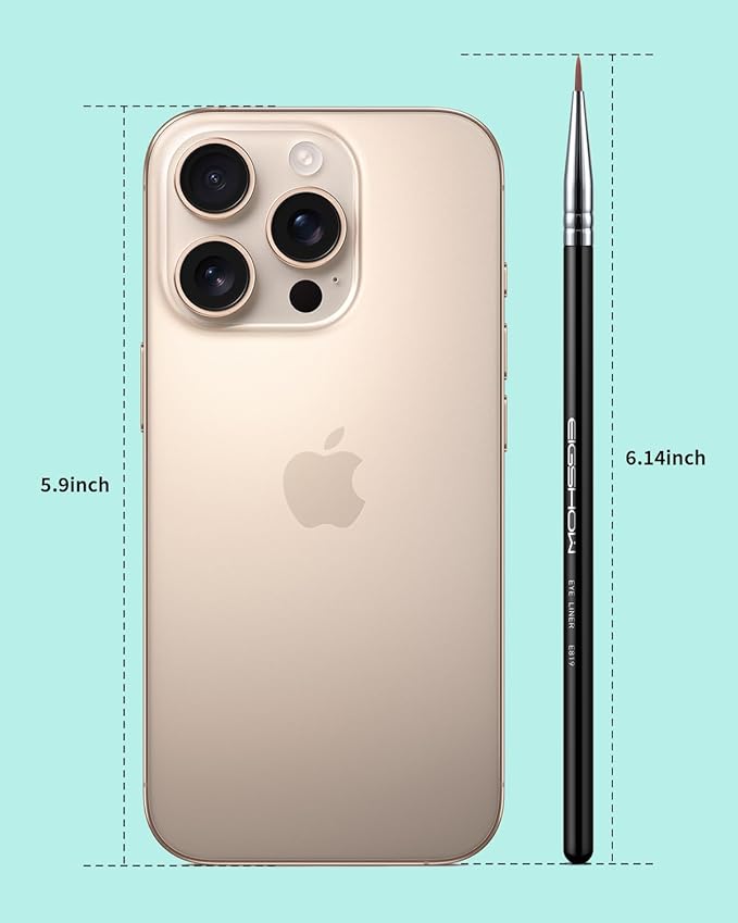 Eyeliner Brush Ultra Fine Point Premium Gel Eyeliner Brush Nylon Bristles Professional Makeup Tools for Lquid Powder And Paste Black (E819)-FemmiqueWomen