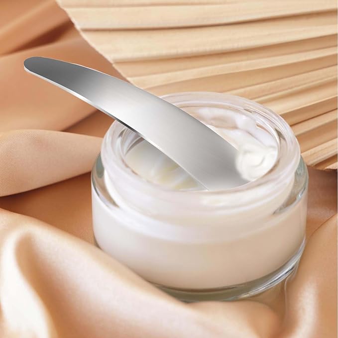 2Pcs Mini Metal Cosmetic Spatulas, Makeup Spatulas, Skincare Spatula, Cream Spatula, Beauty Accessories for Mixing and Sampling Plant Masks, Skin Care Creams, Eye Cream, Essences(Style 2)-FemmiqueWomen