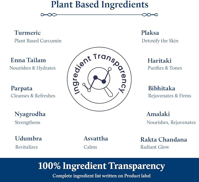 Blue Nectar Nalpamaradi Tailam Skin Radiance Oil with Turmeric | Plant Based Body Oil and Face Oil Infused with Turmeric, Amla and Manjistha (16 Herbs, 3.38 Fl Oz)-FemmiqueWomen