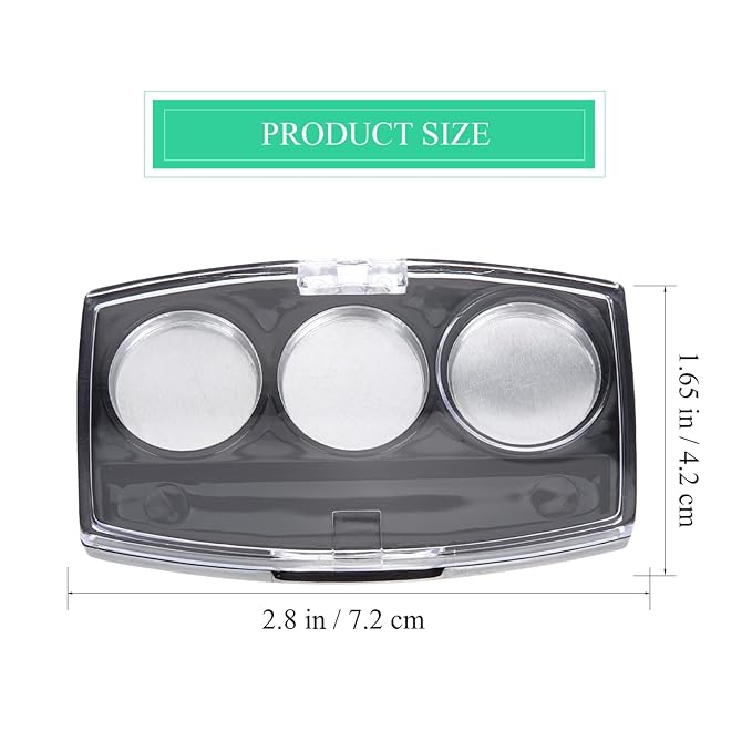 10Pcs Empty Magnetic Eyeshadow Palette Empty Eyeshadow Pans Containers Eyeshadow Palettes 3 Grids Makeup Pans Cosmetic Pans Eyeshadow Makeup Containers for Women Girls-FemmiqueWomen