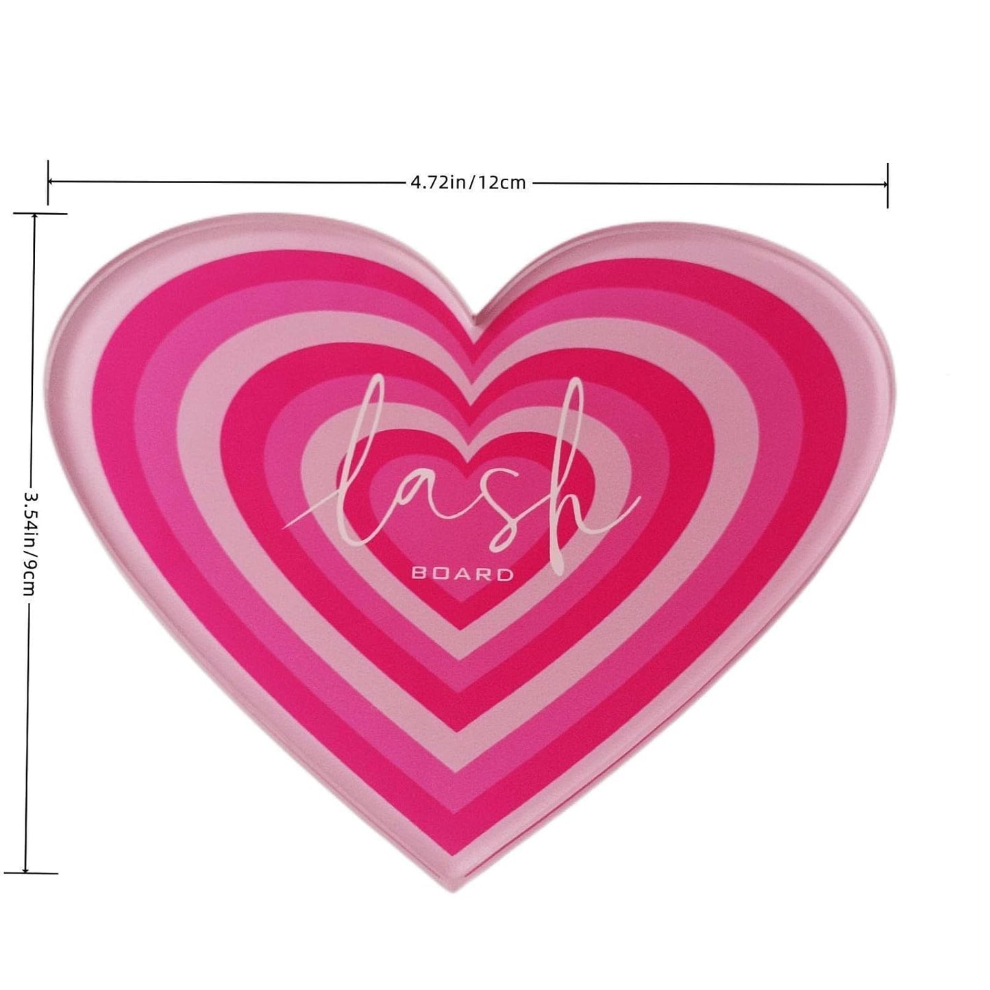 Grafting False Eyelash Acrylic Extension Pallet, Eyelash Extension Tweezers Plate Pad Makeup Palette Individual Training Tools (Heart-shaped（4.72x3.54inch）)-FemmiqueWomen