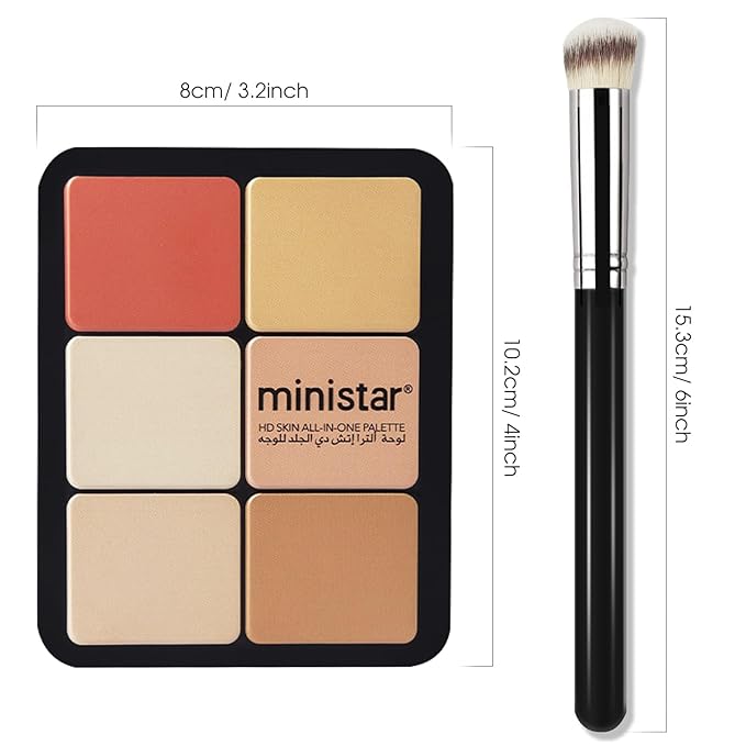 12 Colors Cream [Blush+Contour+Concealer+Highlighter] Makeup Palette for Cheeks - Multi-functional Makeup Palette with Brush, Natural Matte Long Wearing, Waterproof Face Makeup Palette (#05)-FemmiqueWomen