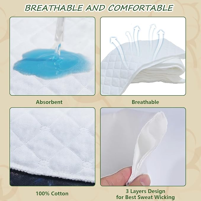 16 Pack Cotton Tummy Liners and Bra Liners Set for Sweat Rash Skin Folds Plus Size Women Sweating Supplies-FemmiqueWomen