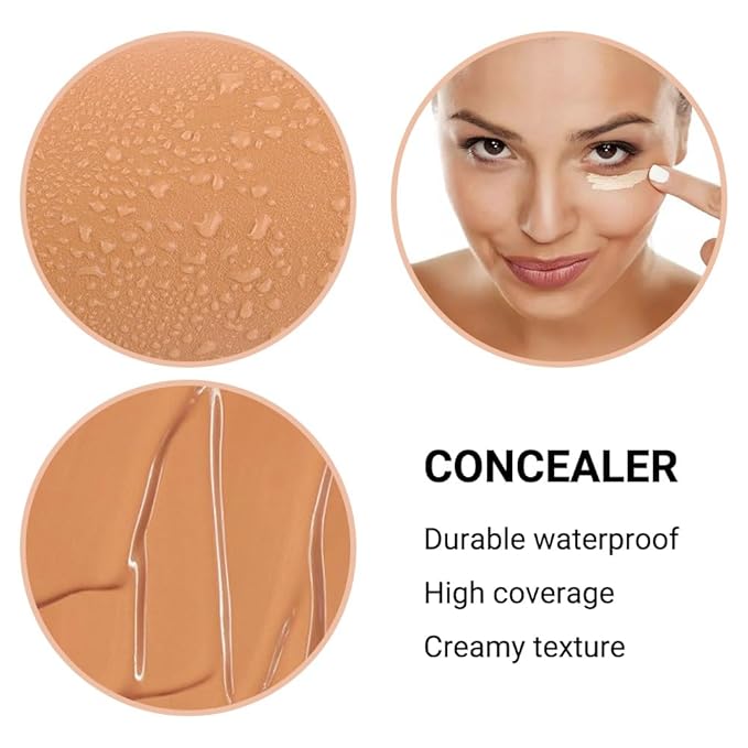 1 Pack Matte Oil Free Concealer Foundation Cream,Professional Make-up Base Facial Matte Full Coverage Liquid Tattoo Concealer Hide Foundation Primer Makeup.Long-Lasting-1 Fl.Oz (06 TAN)-FemmiqueWomen