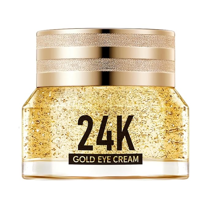24K Gold Hyaluronic Acid Anti-Aging Multi-Effects Eye Cream - For Dark Circles & Fine Lines - With Hyaluronic Acid & Ingredient Gold, 1.4 Oz-FemmiqueWomen