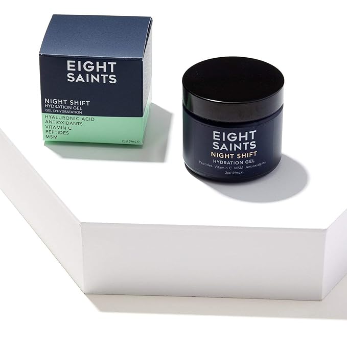 Eight Saints Night Shift Anti-Aging Gel Face Moisturizer, Natural and Organic Anti Wrinkle Night Cream Gel For Face To Reduce Fine Lines and Wrinkles, 2 Ounces-FemmiqueWomen