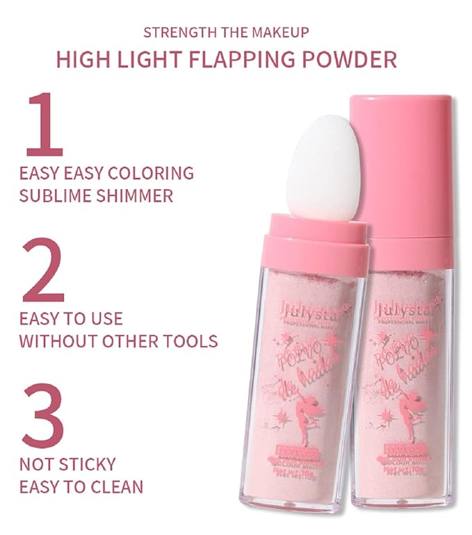 3 Colors Polvo De Hadas Body Brightens the Natural Three-Dimensional Face Blusher Fairy Highlight Patting Powder (3 Colors)-FemmiqueWomen