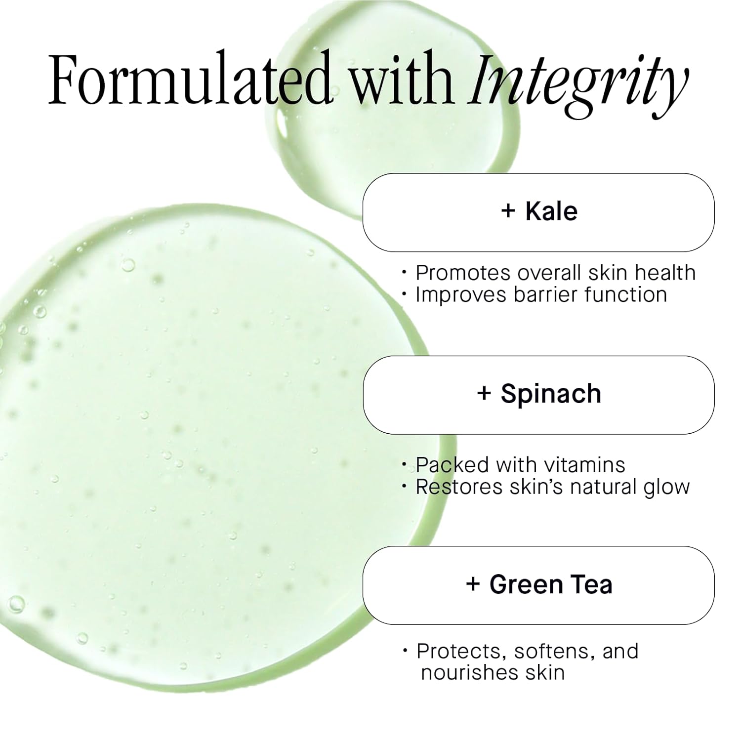 Brandefy Superfood Face Wash, Gentle & pH Balanced Cleanser w/Kale, Green Tea, Spinach, Vitamin C, E, K2- Softens & Nourishes Skin, Organic Facial Cleanser for All Skin Types (8 Fl Oz)-FemmiqueWomen