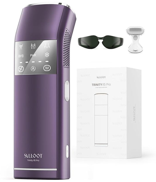 IPL Laser Hair Removal for Women and Men, 2 Lights, 2℃, 16.6 cm² Sapphire Ice Cooling for Sensitive Skin, 4-Pulse Mode for Ingrown Hair, Bikini, Face, Body Permanent Epilator Home Hair Removal Device-FemmiqueWomen