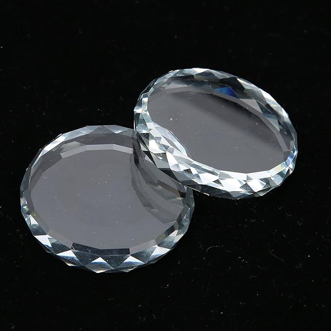 2Pcs Nail Art Palettes, Manicures DIY Color Mixing Toning Glass False Eyelash Glue Hold Tools Beauty Makeup Glass Pallet-FemmiqueWomen