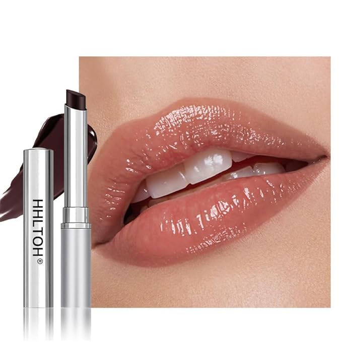 1PCS Honey Tinted Lip Balms Lip Stain, Sheer Hydrating Lip Balm for Women All Skin Tones, Korean Natural Black Cherry Lip Tint Moisturizing Nourishing Lips Balm Lipstick, Bálsamo labial con color miel-FemmiqueWomen