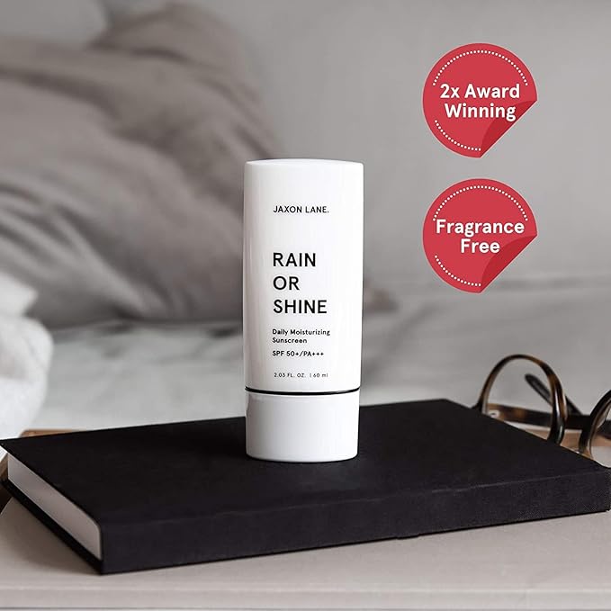 RAIN OR SHINE Anti Aging Face Sunscreen SPF 50 for Clear Skin w/Green Tea, Hyaluronic Acid, Vitamin E Oil, Ginseng Extract, Licorice Root, SPF Moisturizer for Face & Body Cream 2.03 Oz, Unscented, 2Pk-FemmiqueWomen