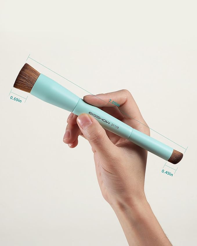 EIGSHOW Foundation and Concealer Brush, Dual Ended Makeup Brush For Flawless Foundation Coverage, Under Eye Concealer, Vegan & Cruelty-free (D110B)-FemmiqueWomen