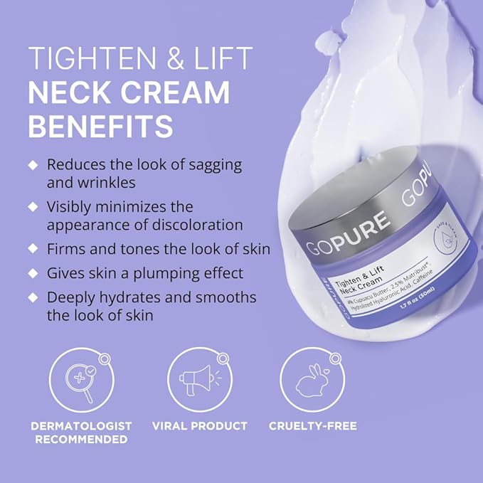 goPure Tighten and Lift Neck Cream - Clinically Tested - Pack of 2-FemmiqueWomen