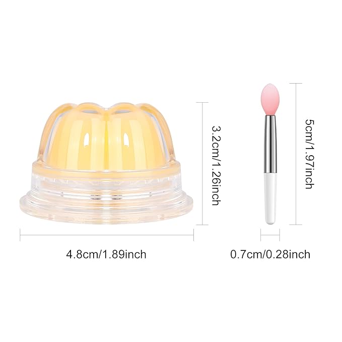 2Pc Jelly Lip Mask Overnight,Fruity Lemon Lip Sleeping Mask Day Night Repair Kawaii Lip Balm Hydrate Plump Dry Lip Scrubs Exfoliator,Lip Care Lip Moisturizer with Collagen-Lemon-FemmiqueWomen