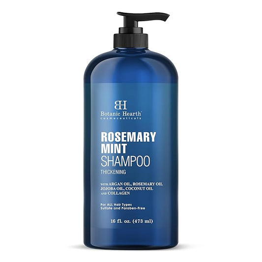 Botanic Hearth Rosemary Shampoo 16 Oz | Rosemary Oil Shampoo De Romero For Hair Growth With Biotin & Mint | Sulfate Free,Thicker & Fuller Hair | Deep Cleansing & Nourishing-FemmiqueWomen