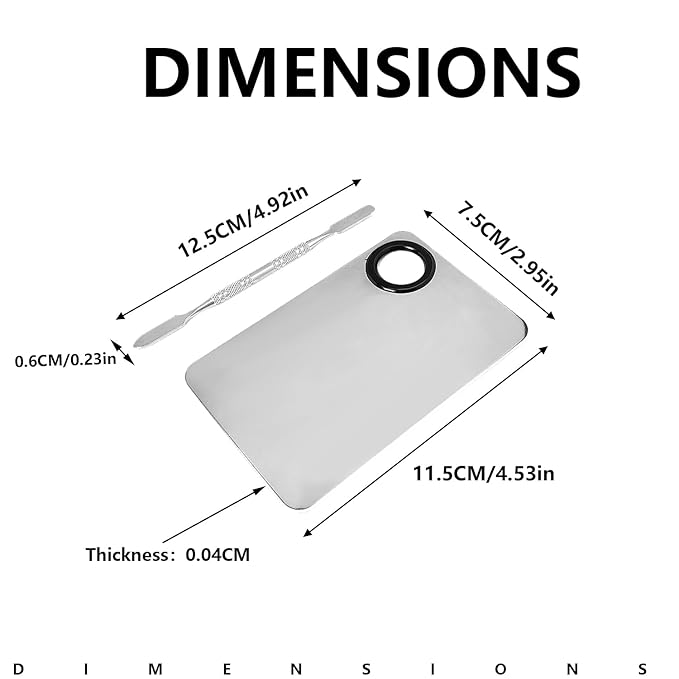 2 Pcs Professional Cream and Lip Makeup Mixing Palette with Spatula Foundation and Lip Palette Set for Travel-FemmiqueWomen