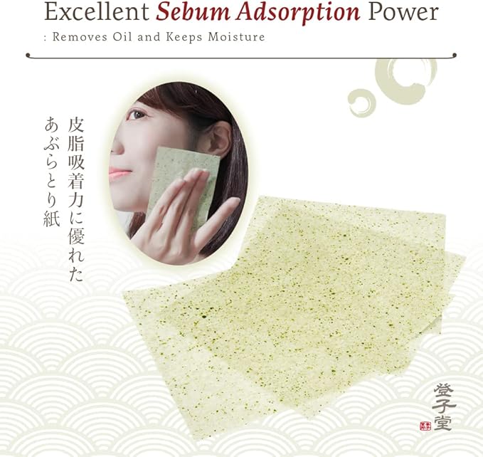 Super Value Pack 1000-Sheets Natural Oil Blotting Paper for Oily Skin, Toshido 3 Type Paper - Type Green tea, oil blotting paper Natural Hemp Oil Absorbing Sheets for Face (Green Tea)-FemmiqueWomen