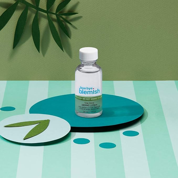 Bye Bye Blemish Tea Tree Drying Lotion, with Tea Tree Oil & Salicylic Acid, Fast-acting Formula, Dries Blemishes, Purifies Skin, 1 fl oz, 1-Pack-FemmiqueWomen