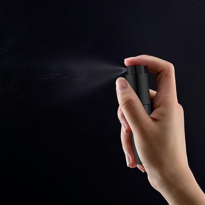 14 PCS/8ML Portable Atomizer Perfume Bottles, Mini Empty Refillable Cologne Spraye Bottle, Pocket Travel Perfume Liquid Sprayer (Matte Black)-FemmiqueWomen