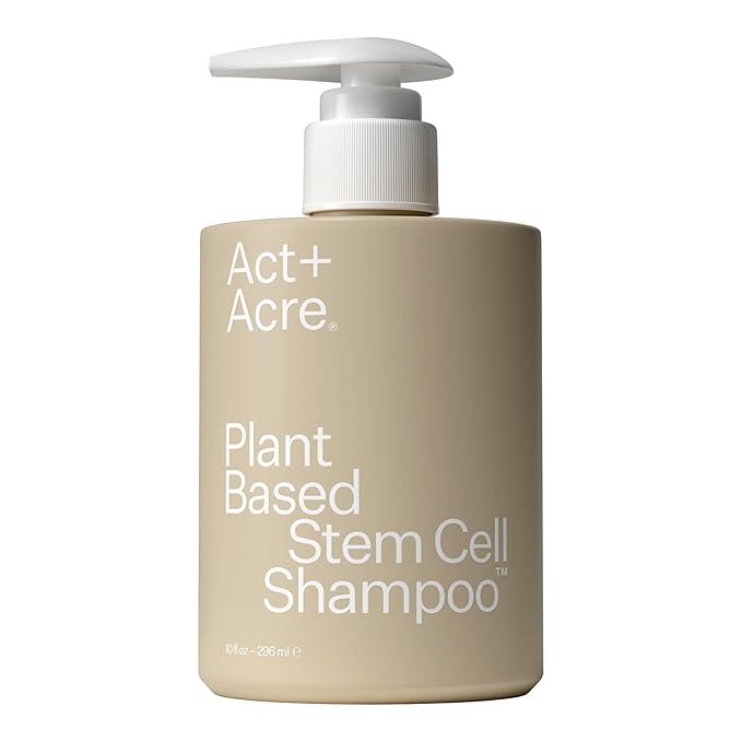 ACT+ ACRE Stem Cell Shampoo | Boosts Density, Hydrates Scalp, Removes Build-Up | Thicker, Fuller Looking Hair | Swiss Apple Stem Cells, Caffeine, Hyaluronic Acid | Vegan, Cold Processed® | 10 Fl Oz-FemmiqueWomen