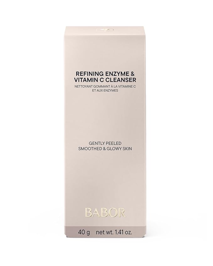 BABOR Refining Enzyme & Vitamin C Cleanser, Enzyme Powder Cleanser, Exfoliating Face Wash Polish, Gentle Facial Scrub to Brighten and Even Complexion-FemmiqueWomen