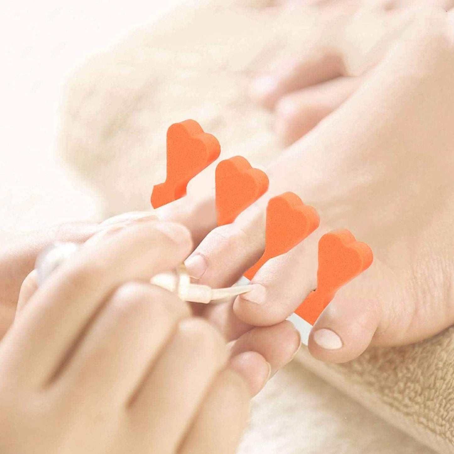 120pcs Toe Separators for Pedicure - Sponge Toe Separator for Nail Polish Party Nail Art Painting Toenails, 4 Funny Colors - Comfy and Soft-FemmiqueWomen