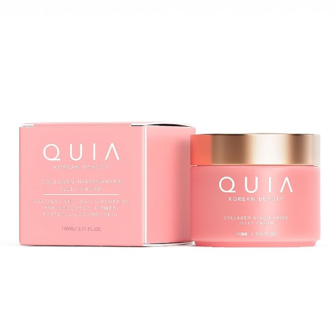 QUIA Collagen Jelly Cream – Lightweight Gel Moisturizer for Glowing, Plump Skin – With Niacinamide and Peptides – Korean Skincare for Daily Hydration-FemmiqueWomen