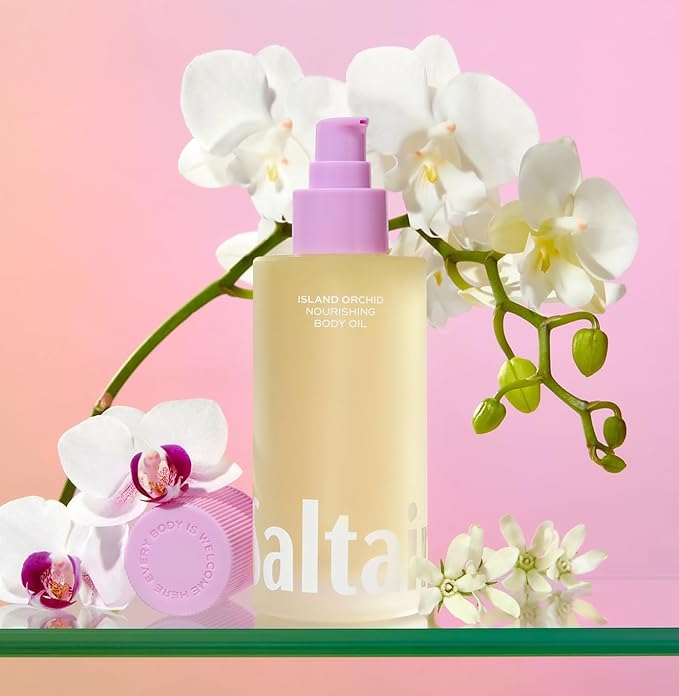 Saltair Body Oil. Luxurious Island Orchid After Shower and Bath Oil Moisturizer for Women. Botanical, Non-Greasy, and Well-Absorbing Lotion for Hydrating Dry Skin. 4oz Pump Bottle-FemmiqueWomen
