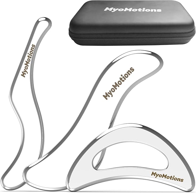 3-Piece Muscle Scraper Tool Set for IASTM Therapy - Stainless Steel Gua Sha Tool for Myofascial Release and Deep Tissue Massage Tool Set-FemmiqueWomen