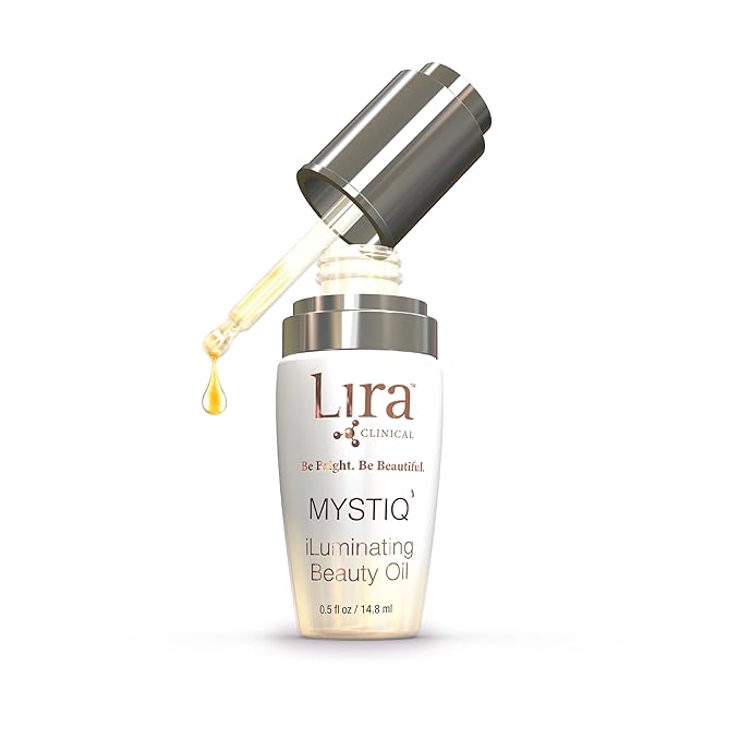 Lira Clinical MYSTIQ iLuminating Beauty Oil - Vitamin C Face Oil with Plant Stem Cell Extract - Hydrates Skin with Argan, Baobab with Antioxidants - Facial Drops for Daily Skincare Routine - 0.5 Oz-FemmiqueWomen