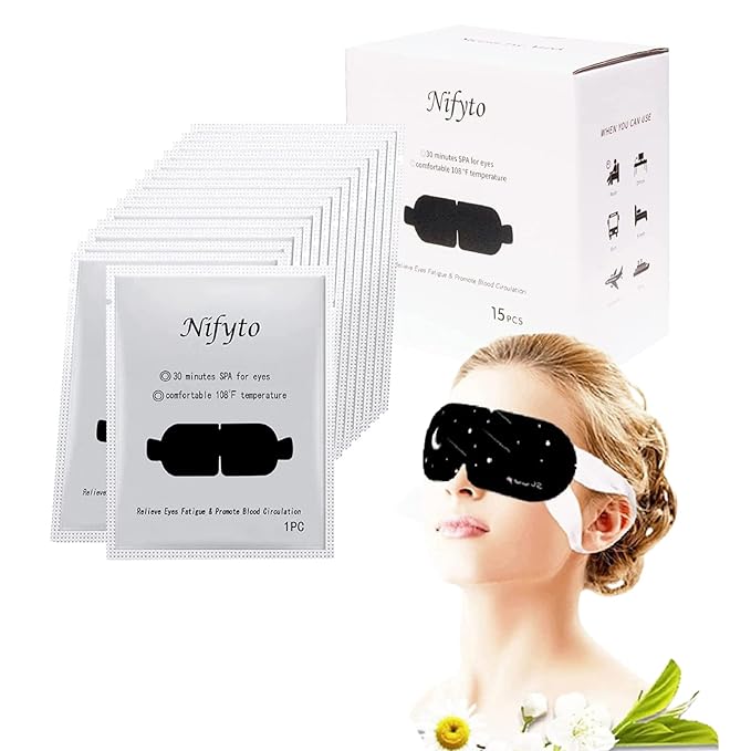 15PCS Steam Eye Mask, No Scent, Self-Heating Eye Mask, Eye SPA Mask, Relieve Eye Strain Fatique, Dark Circles, Puffiness(15pcs)-FemmiqueWomen