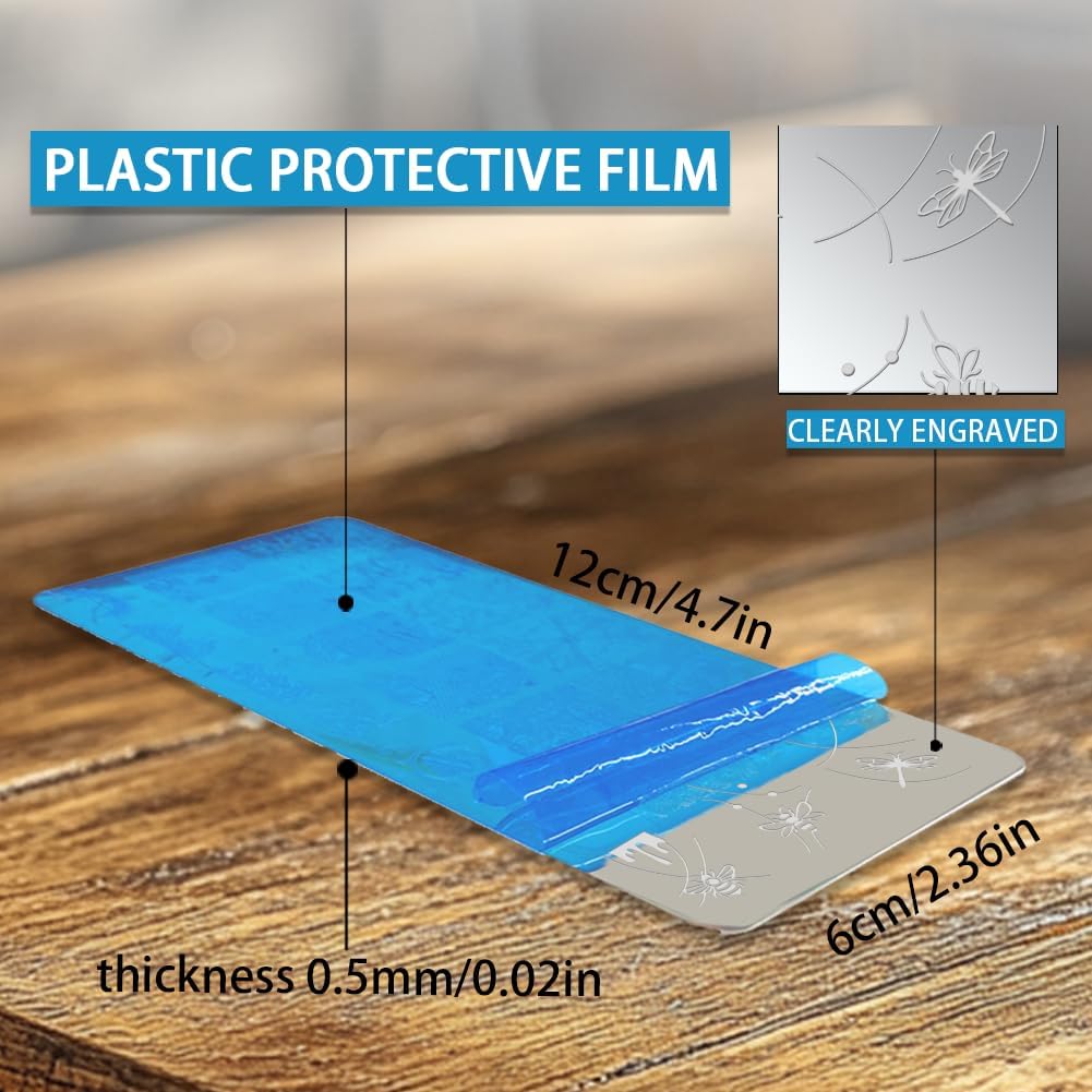 3Pcs Butterfly Dragonfly Nail Stamping Plate Bees Moth Nail Stamping Templates French Tip Art Stamp Plates Stainless Steel DIY Reusable Tools for Manicure Printing-FemmiqueWomen