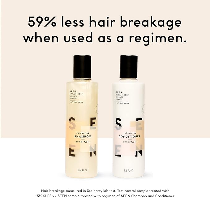 SEEN Shampoo Eco-Refill -Non-Comedogenic & Sulfate-Free Hair Shampoo- Dermatologist-Developed - Safe for Sensitive, Eczema & Acne Prone Skin-FemmiqueWomen
