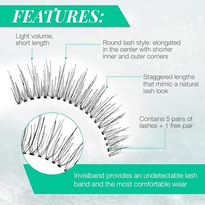 Ardell False Eyelashes, Natural 110, 5 pair + bonus pair Multipack for Eye-Lifting Effect-FemmiqueWomen