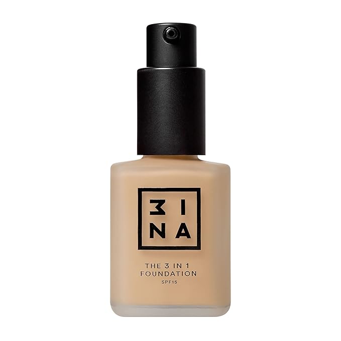 3INA The 3-In-1 Foundation 204 - Vegan Formula - Combination Of Primer, Concealer And Foundation - Medium Coverage - Natural Finish - Perfect For Covering Lines And Blemishes - Long Lasting - 1.01 Oz-FemmiqueWomen