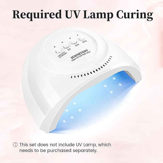 JEWHITENY Poly Nail Gel Set Clear Pink White Neutral Classic Color Poly Extension Gel With Base and Top Coat Slip Solution French Manicure for Home DIY Need U V Lamp Curing-FemmiqueWomen